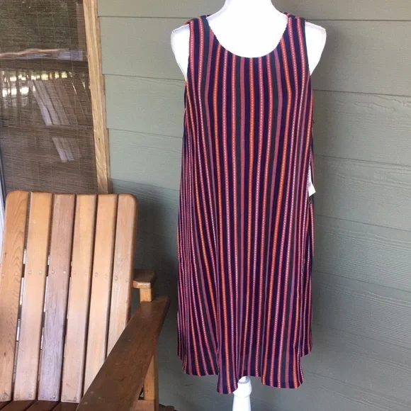 Adrianna Papell Striped Sleeveless Mini Dress - Picture 2 of 11